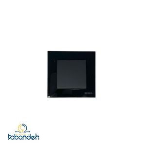 کلید تک پل BEKER مدل گلس مشکی با قاب کریستال مشکی